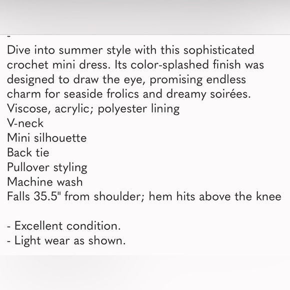 FARM Rio swing crocheted 🧶 sundress med - Picture 9 of 10